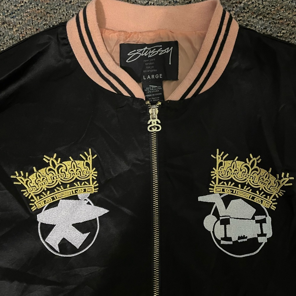 Stussy Black and Pink Bomber Jacket - Picture 3 of 3